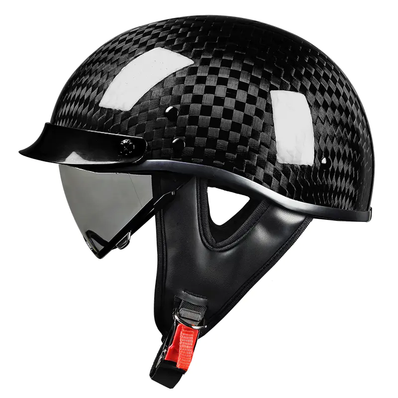 Mũ bảo hiểm xe máy nửa mặt bằng sợi carbon 805 Mũ bảo hiểm xe mô tô kiểu cổ điển dành cho chuyến lưu diễn và đua xe