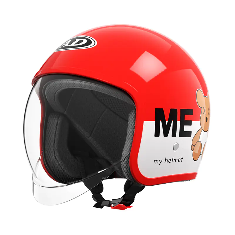 FG06 Trẻ em Retro Mở Mặt Xe máy Mũ bảo hiểm ABS Mountain Off Road